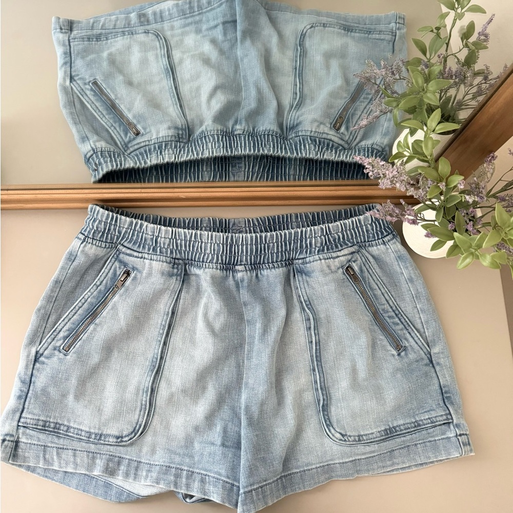 Aerie Boardwalk Denim Shorts